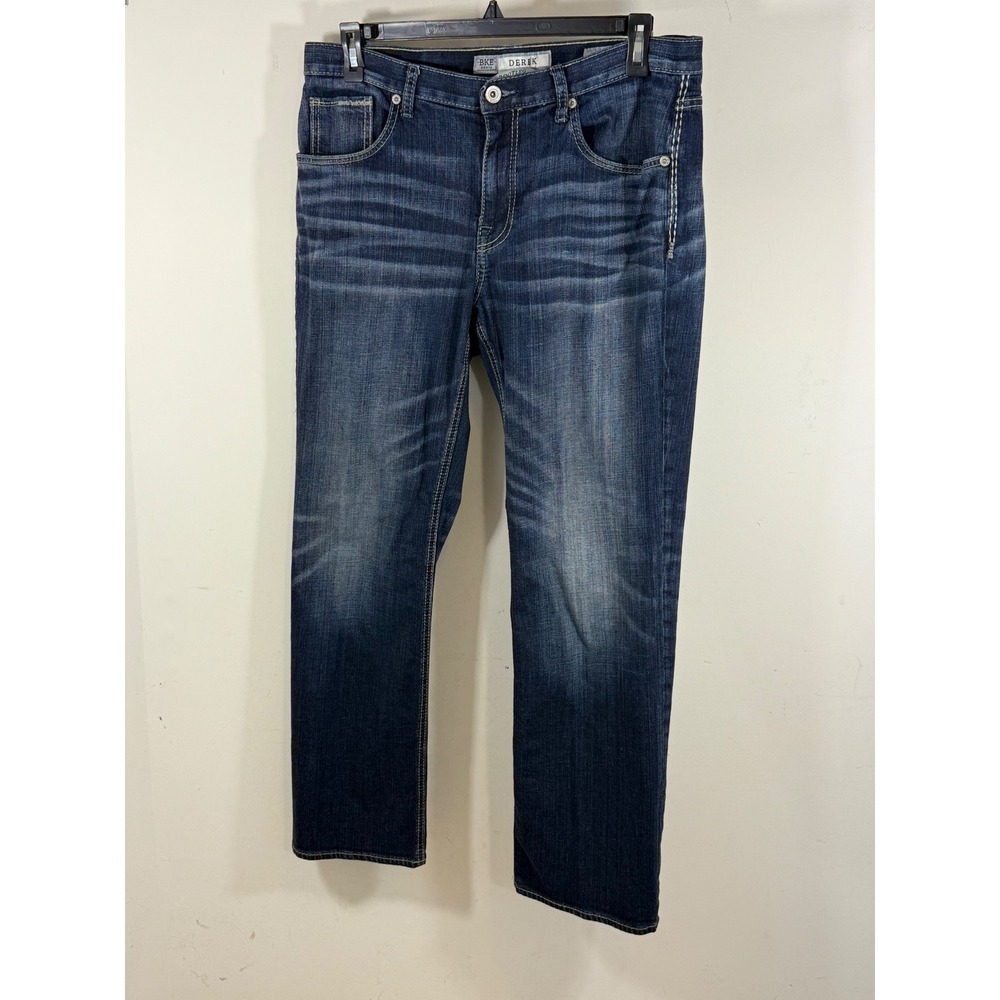 BKE Derek Jeans Men's 36 Regular Dark Wash Bootcut Denim Y2K Western